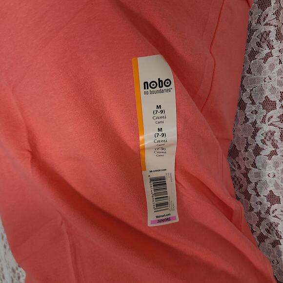 NWT No boundaries orange pink spaghetti strap tank top size medium - Picture 3 of 6